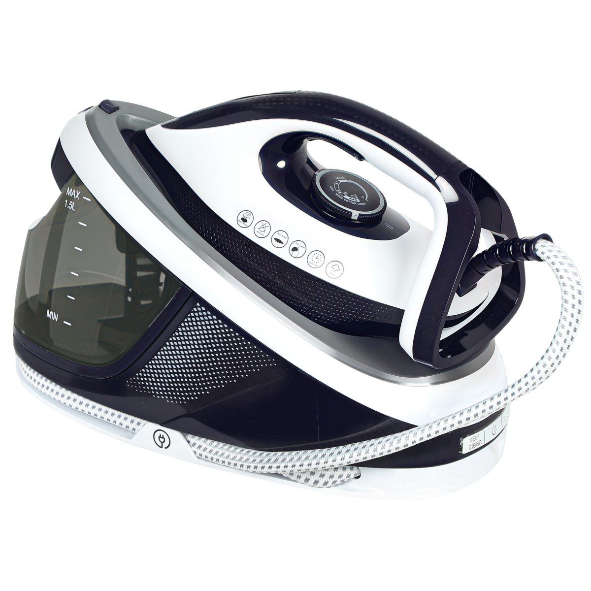 HOMCOM Steam Generator Iron 2600W, 1.5L Tank, ECO Mode & Self-Cleaning Blue